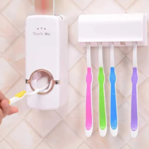 Automatic Toothpaste Dispenser & Toothbrush Holder