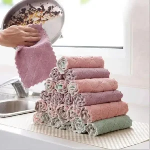 5pcs Super Absorbent Microfiber Dish Cloths