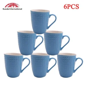 6 PCS Ceramic Mugs Set