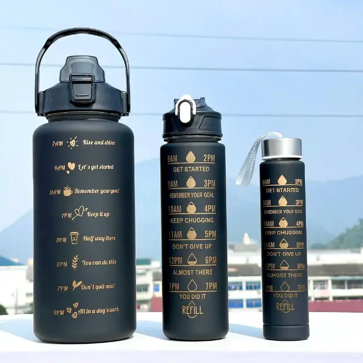 3-in-1 Motivational Water Bottle