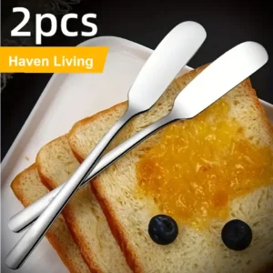 2 Pcs Stainless Steel Butter Knives